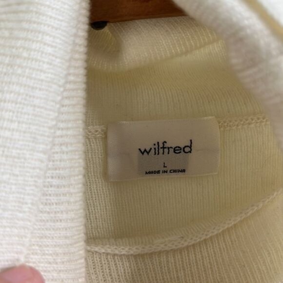 Wilfred Rebecca Cropped Turtleneck Sweater Pouf Sleeve Cropped - Picture 9 of 10